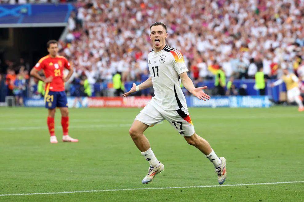Florian Wirtz selebrasi gol di Euro 2024. (uefa.com)