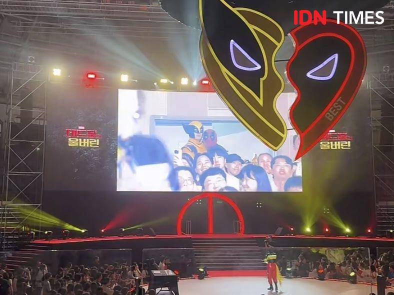 momen seru Fan Event Deadpool & Wolverine di Seoul, Korea Selatan pada Kamis (4/7/2024) (IDN Times/Elizabeth Chiquita)