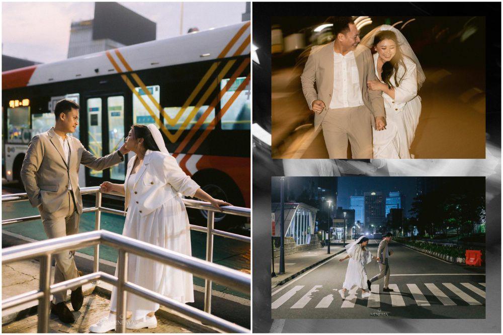 10 Foto Prewedding Clarissa Putri di Jalanan Jakarta yang Sepi, Keren!