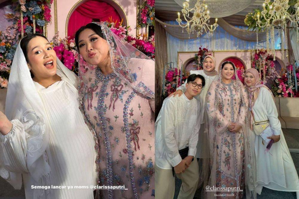 Gaya Tamu dan Keluarga di Pengajian Pranikah Clarissa Putri (instagram.com/ikhsanfirdaus1 | instagram.com/sandralubis)