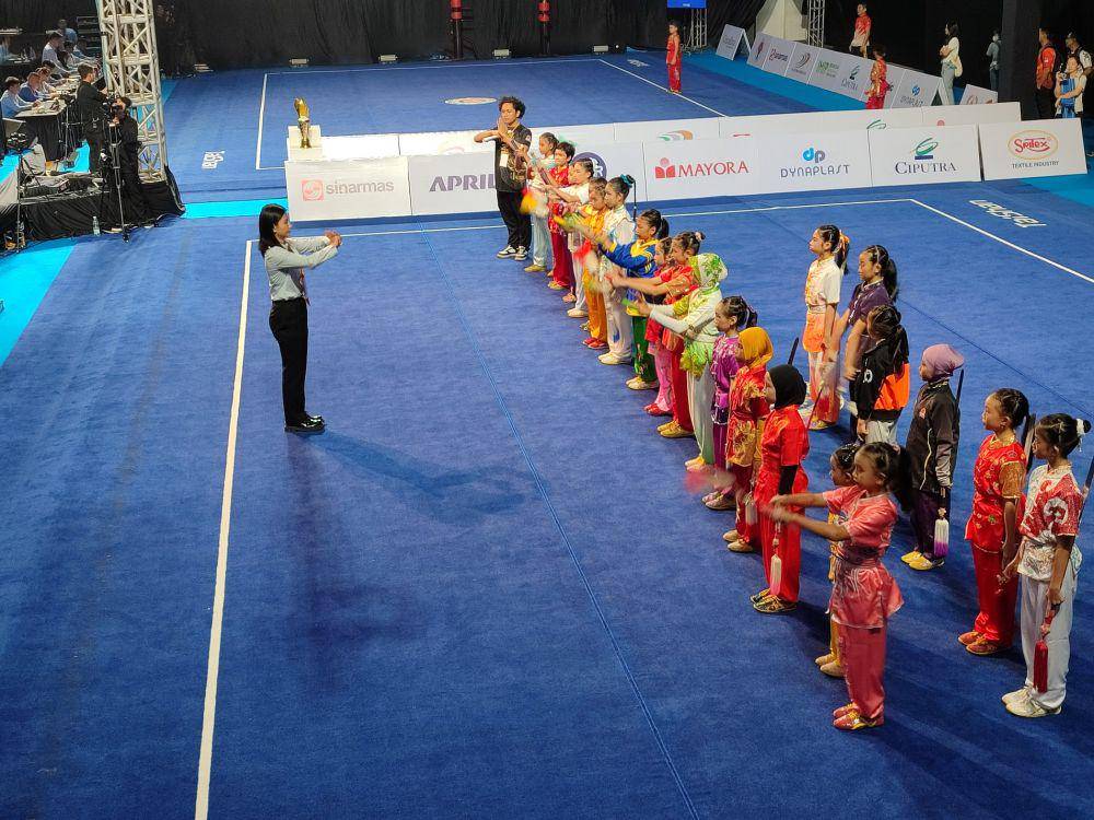 Atlet yang bertanding di Kejurnas Wushu Junior Taolu 2024. (dok. pribadi/Ari Budiadnyana)