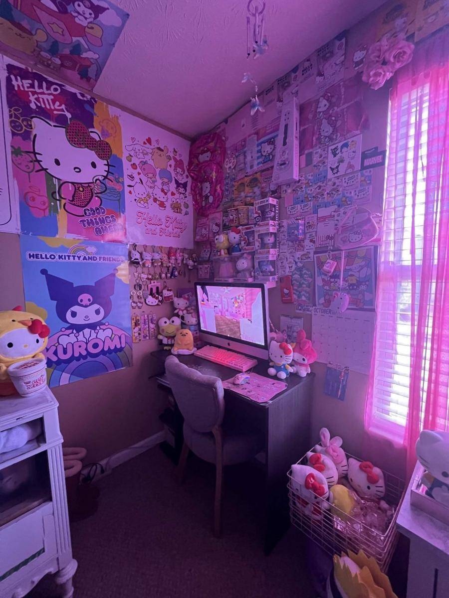 potret desain kamar tema Sanrio (reddit.com/user/sanreeohk)