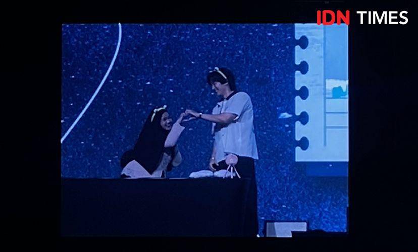 potret fan meeting Ahn Bo Hyun bertajuk "Hello!” di Hotel Pullman, Jakarta, Sabtu (6/7/2024) (dok. IDN Times/Rani Asnurida)
