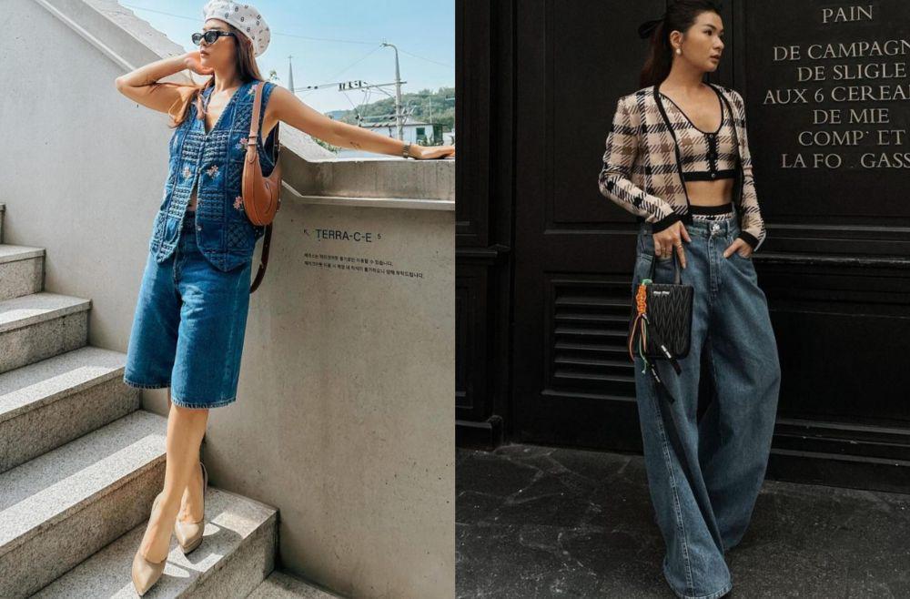 12 Gaya OOTD Casual Denim ala Anastasia Siantar, Modis Maksimal!