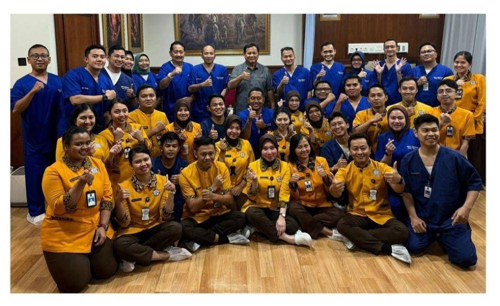 Presiden terpilih Prabowo Subianto ketika dirawat di Rumah Sakit Pusat Pertahanan Negara Jenderal Soedirman (RSPPN). (www.instagram.com/@prabowo)