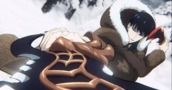 Jin-Woo mengeluarkan Knight Killer dan Kasaka's Venom Fang ( Dok.  Crunchyroll / Solo Leveling S2 Teaser )