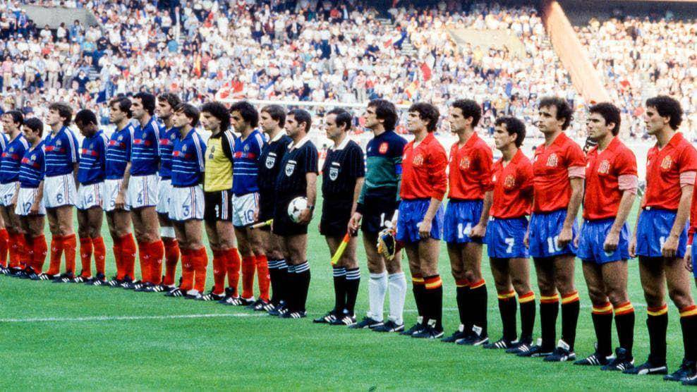 Prancis dan Spanyol saat bersua di final Euro 1984. (uefa.com)