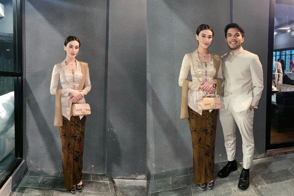 Potret Aaliyah Massaid di Acara Tedak Siten Azura, Bareng Thariq