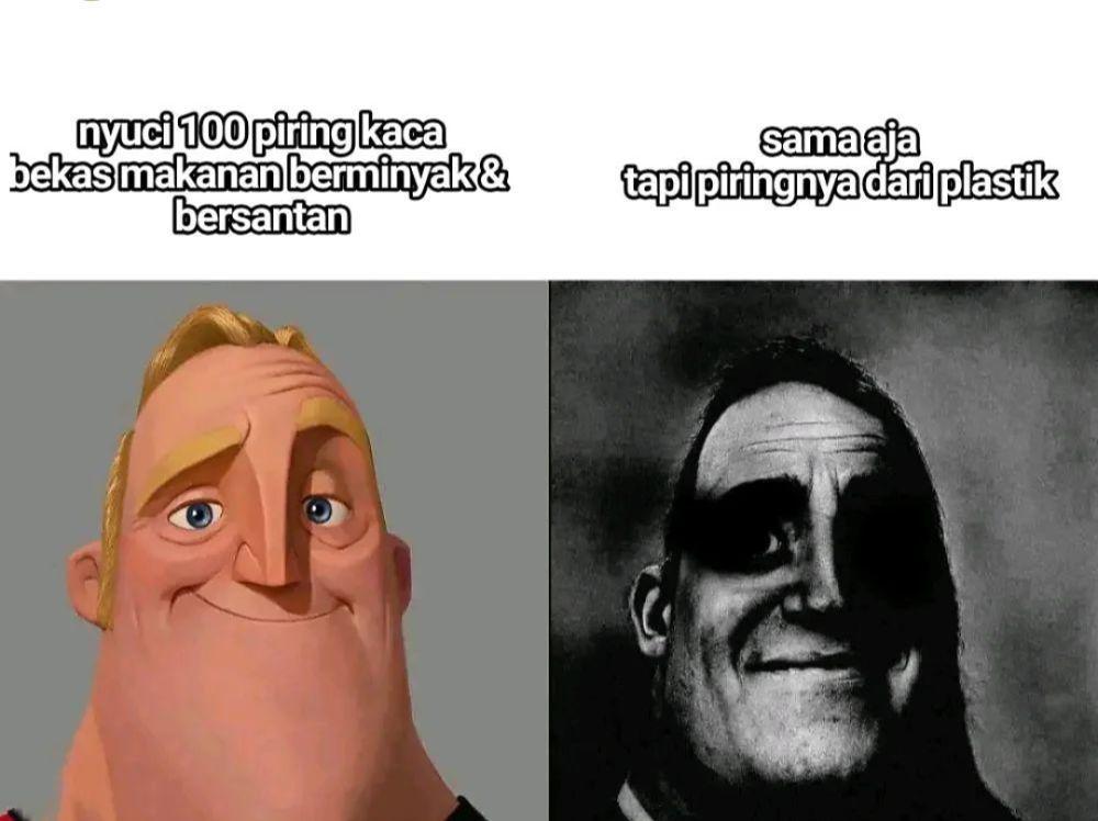 8 Meme Kocak Disuruh Cuci Piring, Paling Susah Bersihin yang Berminyak