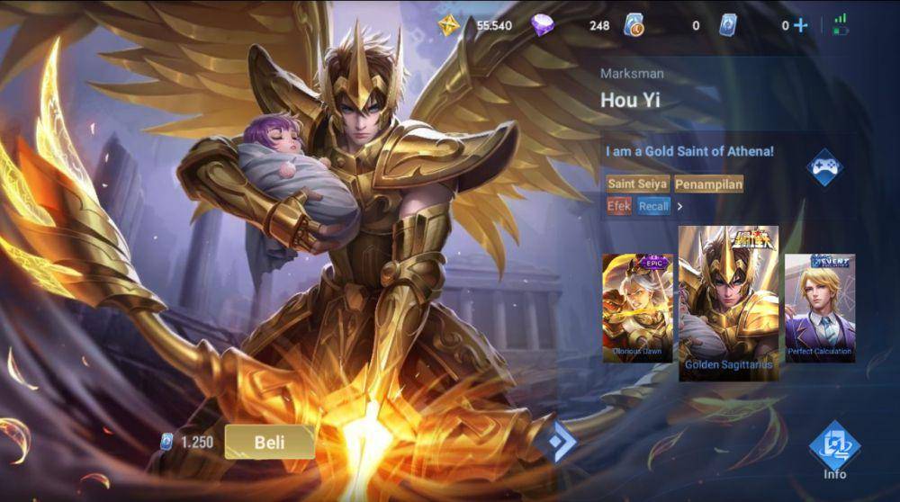 skin Saint Seiya Hou Yi (dok. Tencent Games/Honor of Kings)