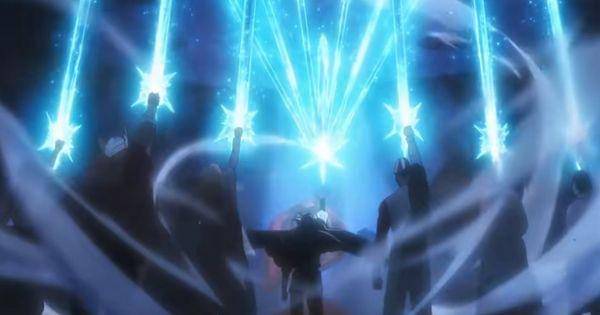 Yhwach mendapat kekuatan dari bawahannya ( Dok. アニプレックス チャンネル )