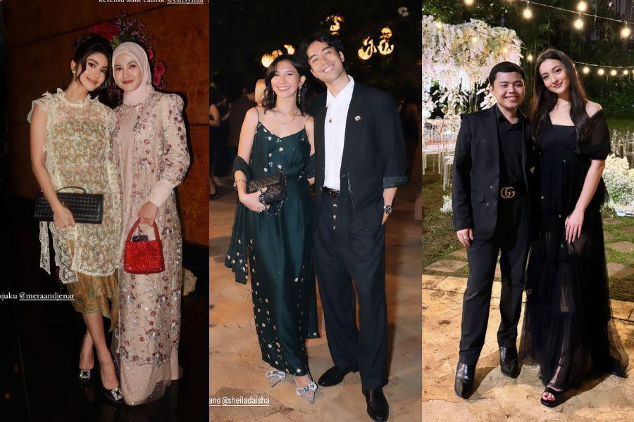Gaya Seleb di Resepsi Nikah Salshabilla-Ibrahim, Ada Vidi dan Sheila!