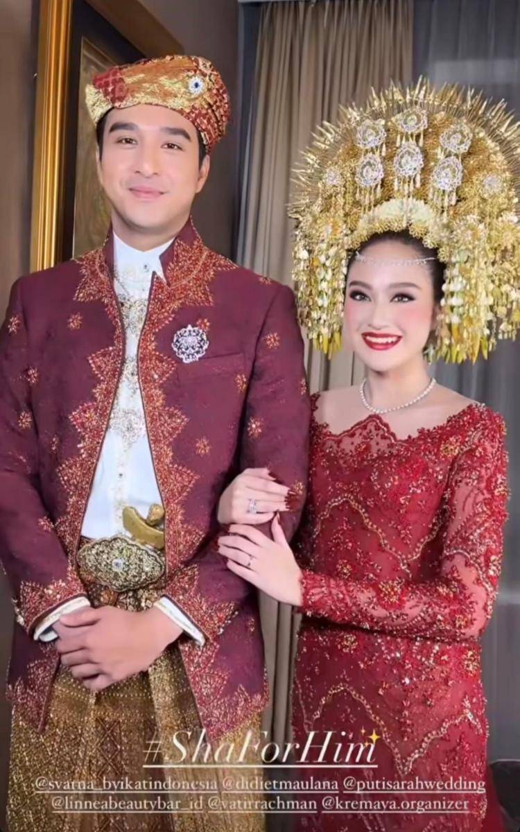 Gaya Salshabilla Adriani di Resepsi Nikah (instagram.com/rhay_david)