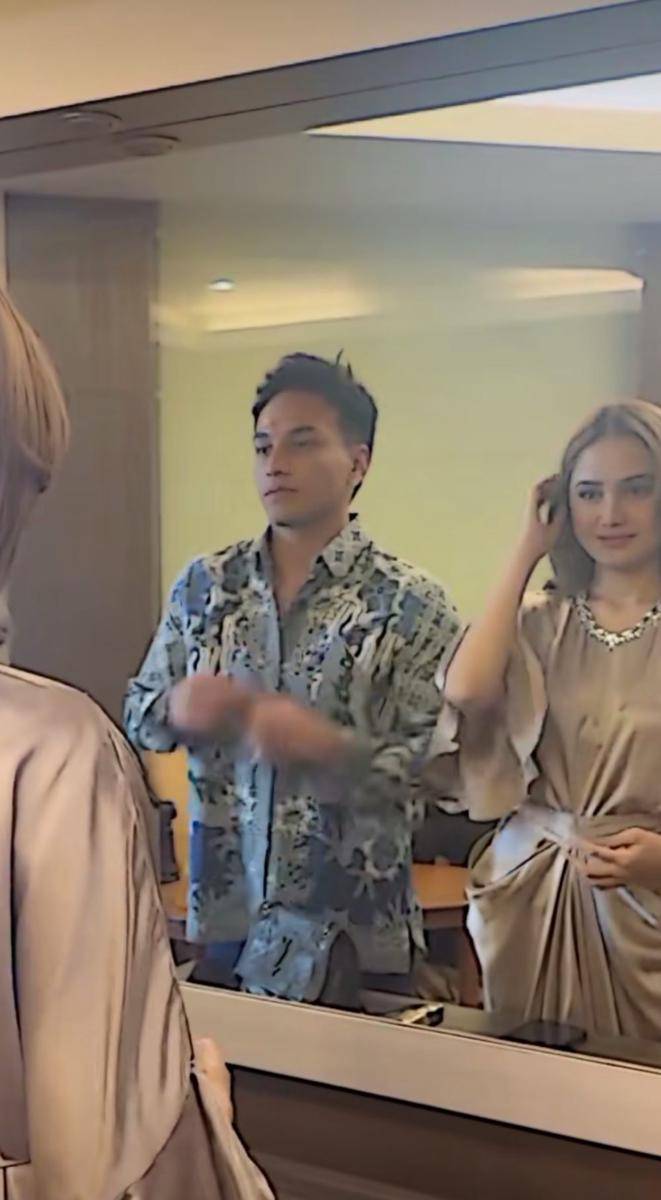 potret kebersamaan Syifa Hadju dan Jefri Nichol saat kondangan bareng (tiktok.com/pecandukaryamu_)