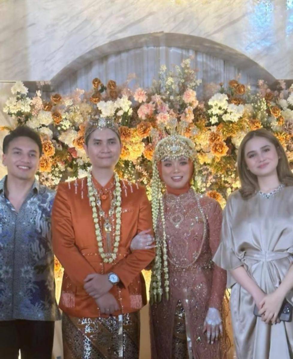 potret kebersamaan Syifa Hadju dan Jefri Nichol saat kondangan bareng (tiktok.com/lindanovyanikaa)