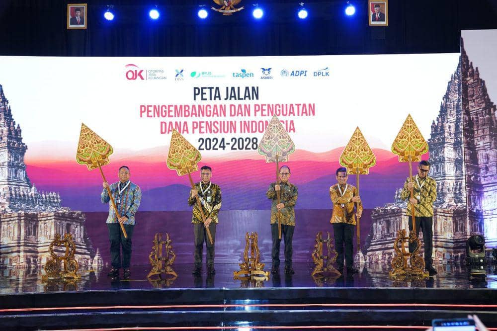 Peluncuran Peta Jalan Pengembangan dan Penguatan Dana Pensiun Indonesia 2024-2028, di Marriot Hotel Yogyakarta, Senin (8/7/2024). (Dok. Istimewa)