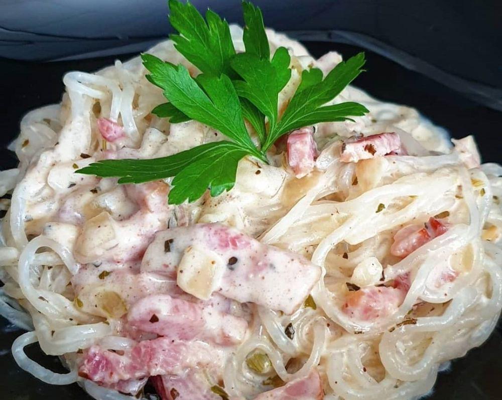 Resep Shirataki Carbonara Tanpa Susu yang Rendah Kalori