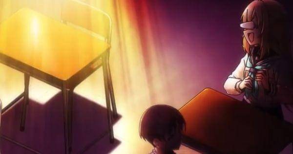 Koshi terkejut ada bangku kosong di sebelahnya ( Dok. Wit Studio / Shikanoko Nokonoko Koshitantan )