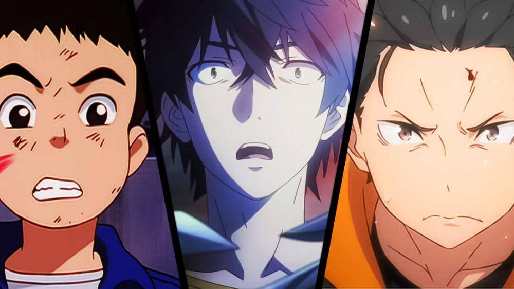 Shuuzou Matsutani, Naofumi Iwatani, dan Subaru Natsuki (dok. AIC/Now and Then, Here and There | Kinema Citrus/The Rising of the Shield Hero | White Fox/Re:ZERO)
