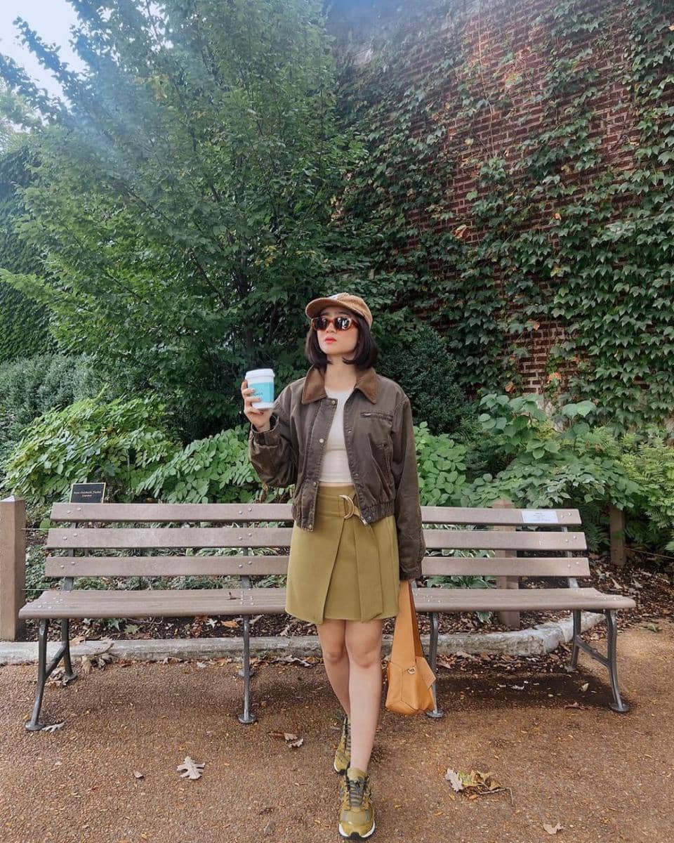 padu padan rok untuk look kasual (instagram.com/febbyrastanty)