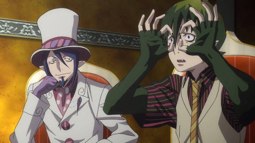 Amaimon (kanan berambut hijau) - Blue Exorcist. x.com/@Crunchyroll