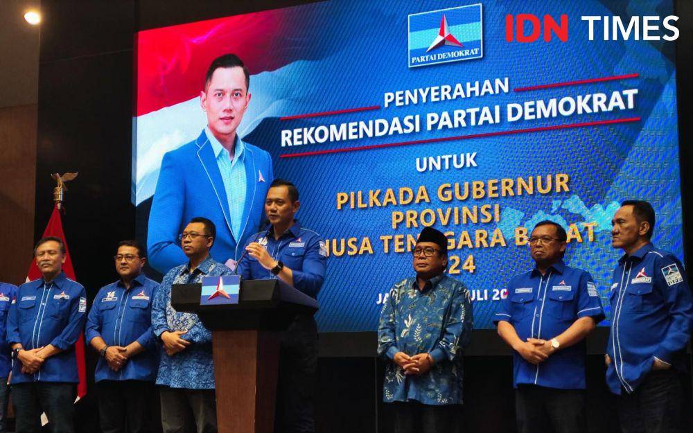 Demokrat resmi usung bakal calon gubernur dan wakil gubernur Nusa Tenggara Barat (NTB), Zulkieflimansyah - Suhaili Fadhil Thohir (IDN Times/Yosafat Diva Bayu Wisesa)