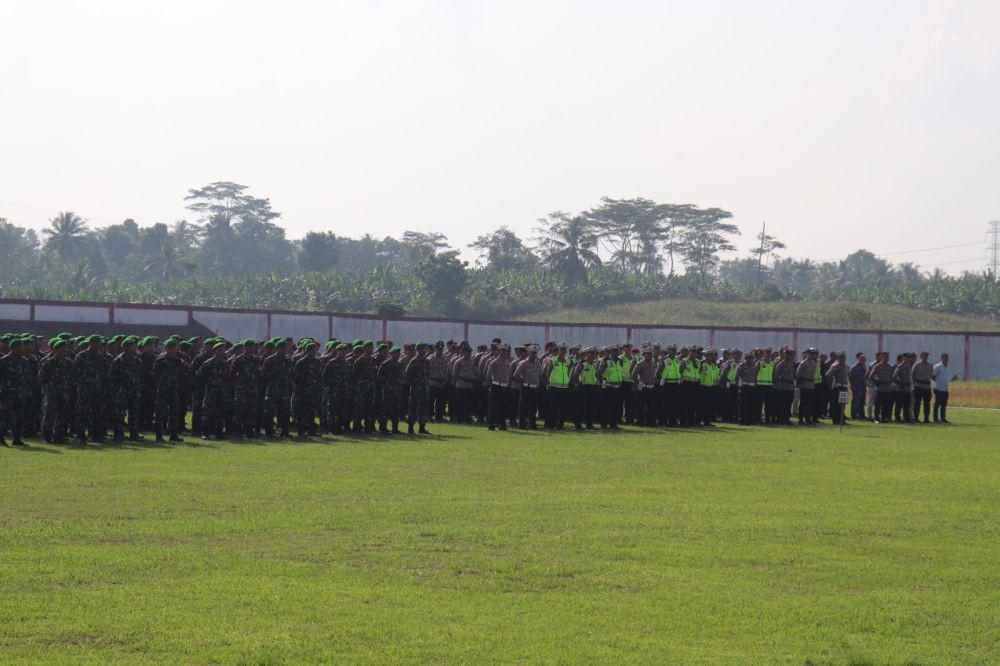 Apel kesiapan personel pengamanan Kunker Jokowi ke Lampung. (Dok. Polda Lampung).