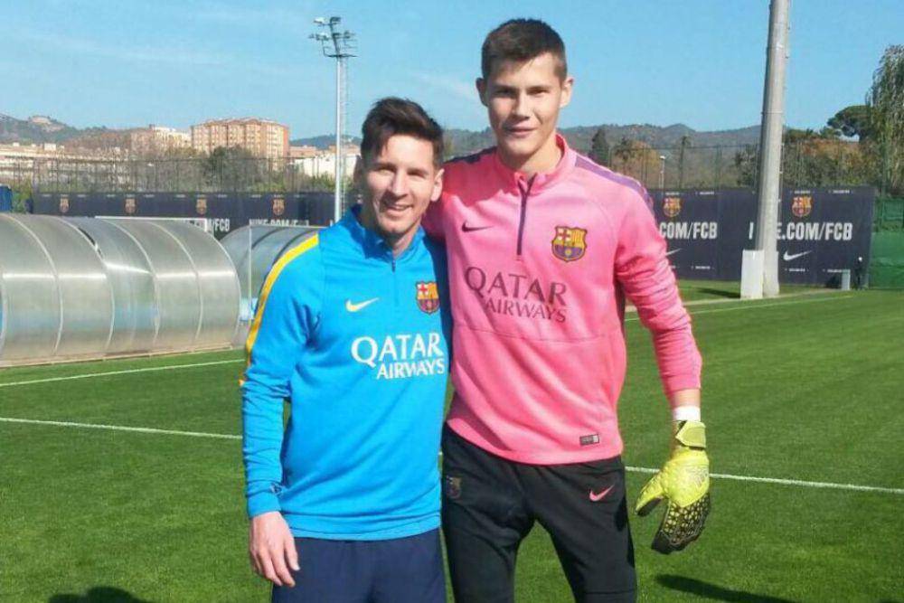 Josep Martinez (kanan) bersama Lionel Messi (kiri) (instagram.com/ josep.mtz1)