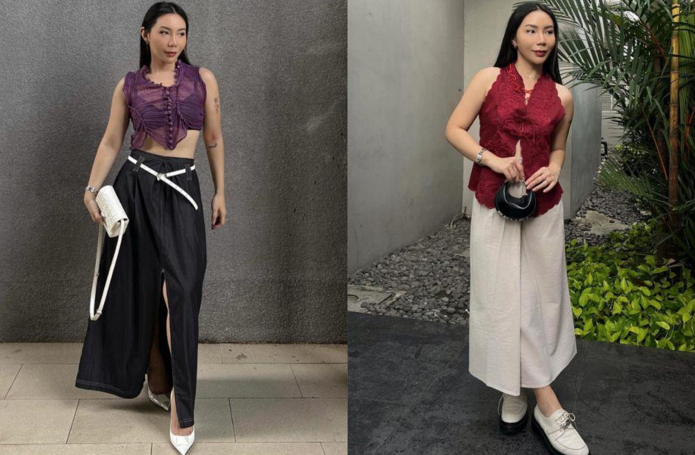 10 Ide Styling Beragam Jenis Rok Panjang ala Kyra Nayda, Feminin!