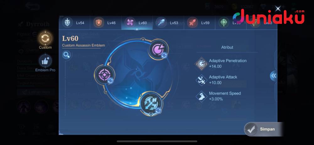 Build Dyrroth Tersakit - Emblem Dyrroth tersakit 2025