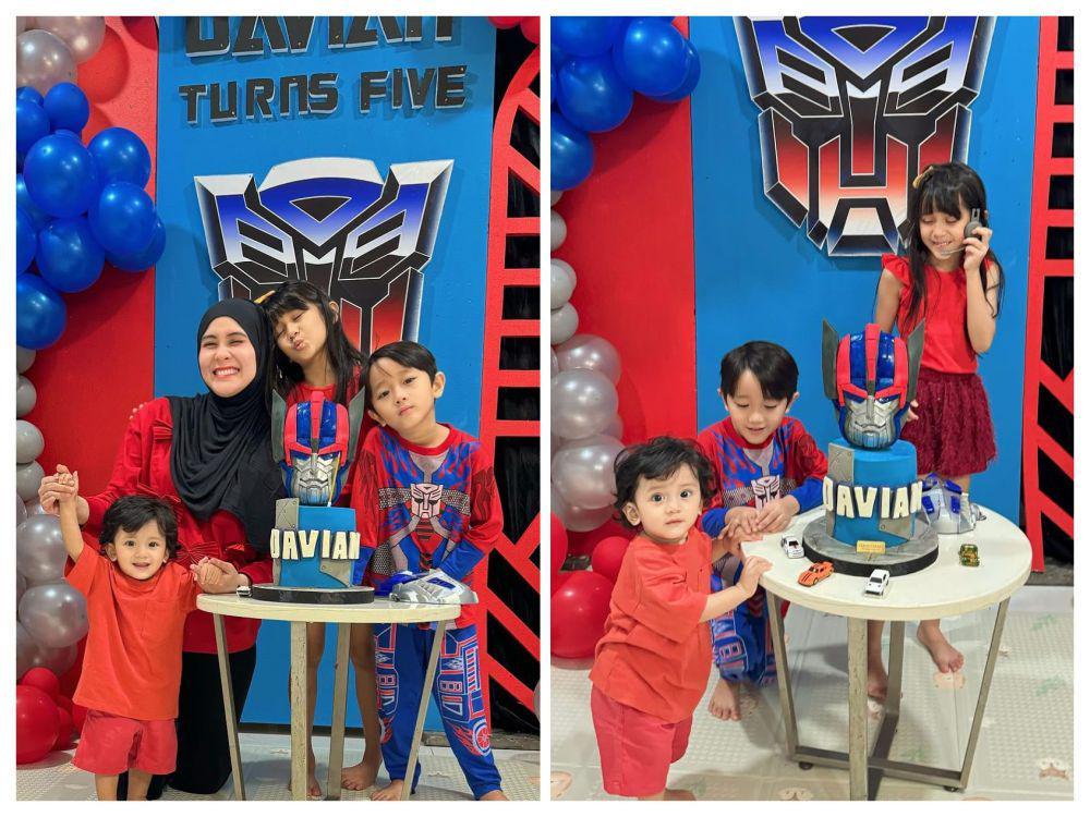 8 Potret Ulang Tahun Davian Anak Ryana Dea, Temanya Transformer