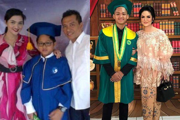 7 Potret Azriel Wisuda SD hingga Kuliah, Didampingi KD-Ashanty