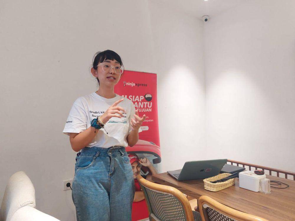 Head of PR Ninja Xpress Ribka Pratiwi di Medan (IDN Times/Doni Hermawan)