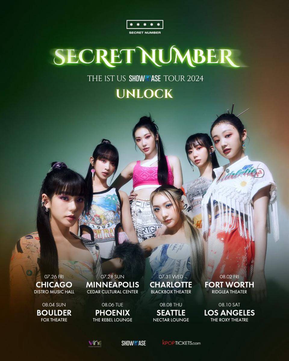 jadwal tur konser SECRET NUMBER (twitter.com/kpopshowkase)