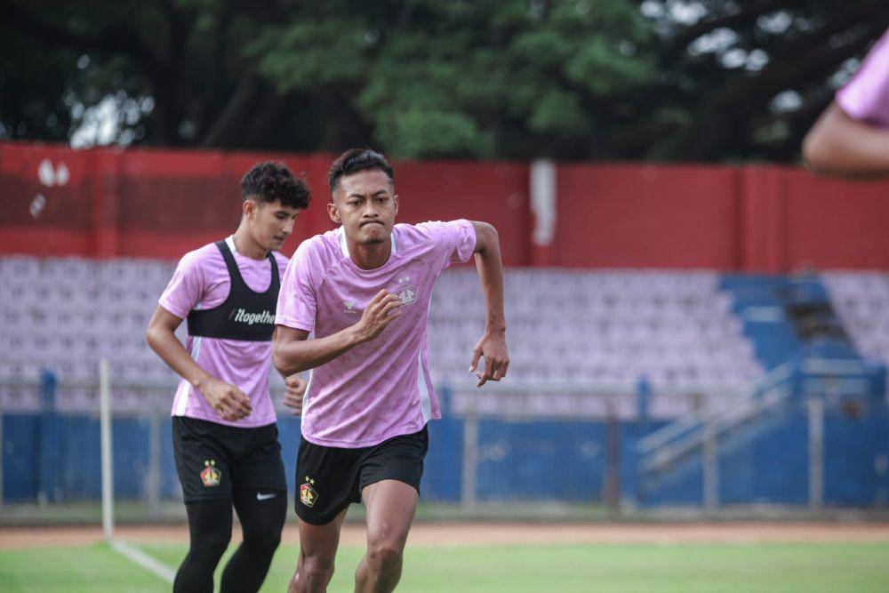 Pemain Persik Kediri saat berlatih. Instagram.com/persikfcofficial