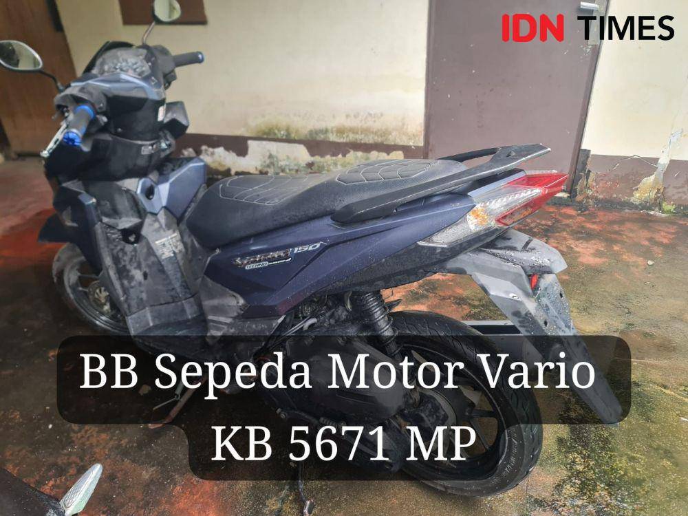 Barang bukti sepeda motor yang dicuri. (IDN Times/Polresta Pontianak).