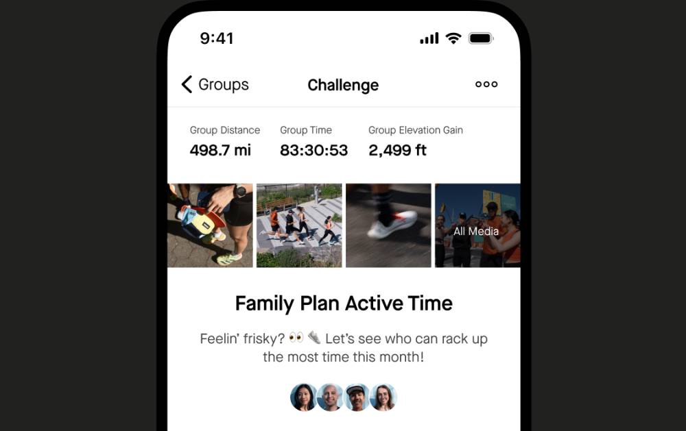 Gambaran fitur Family Plan Active Time di Paket Strava Family Plan (strava.com)
