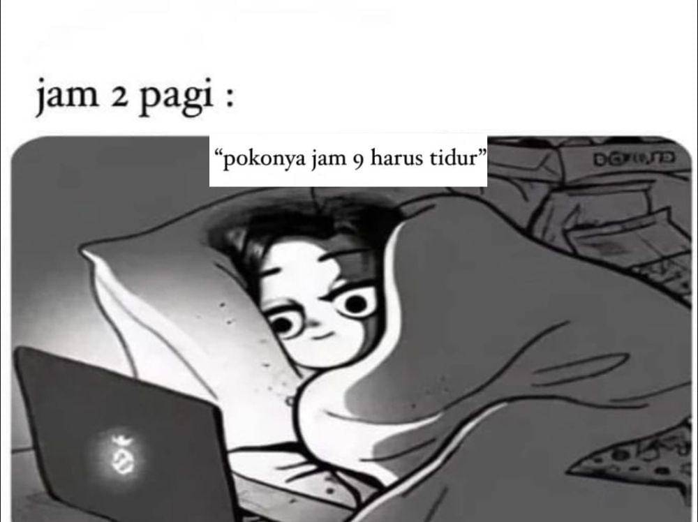 meme melek hingga larut malam (instagram.com/mangucupdate)
