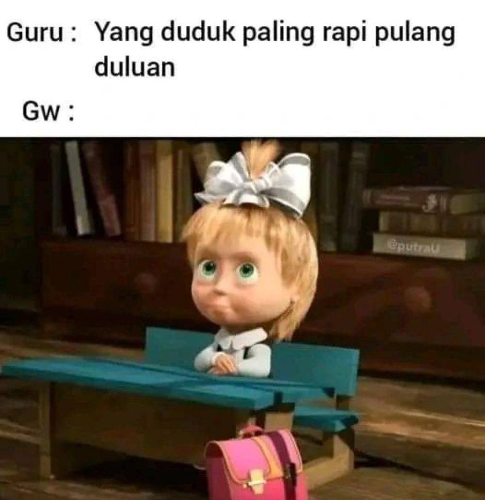 meme kejadian di kelas (instagram.com/randomcurryan)