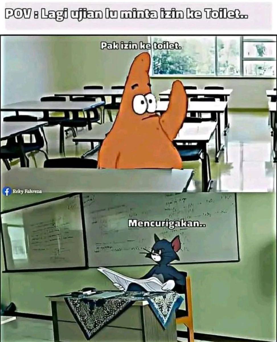 meme kejadian di kelas (instagram.com/randomcurryan)