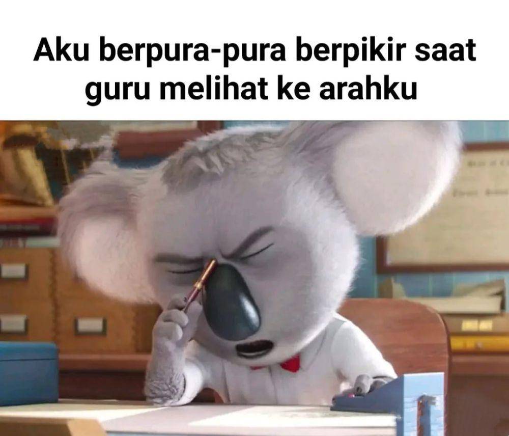 meme kejadian di kelas (instagram.com/randomcurryan)
