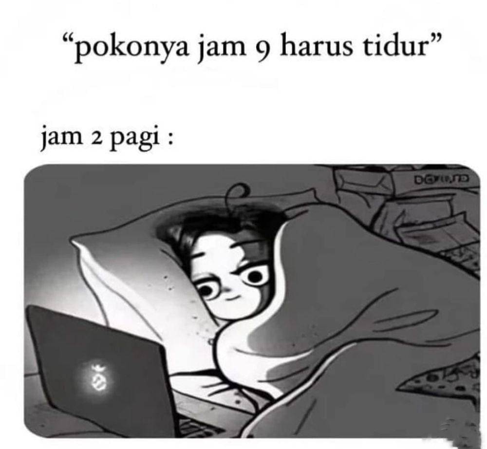 meme melek hingga larut malam (instagram.com/mangucupdate)