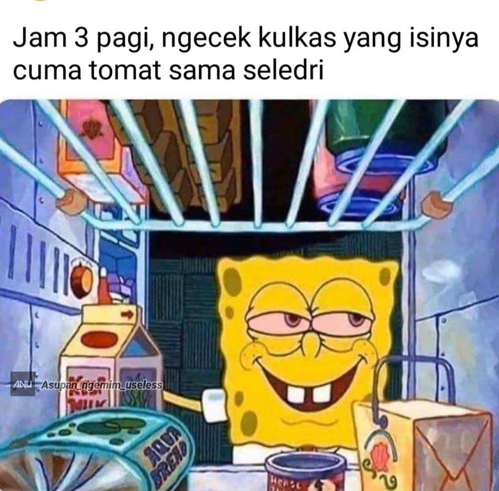 meme melek hingga larut malam (instagram.com/asupan_ngemim_useless)