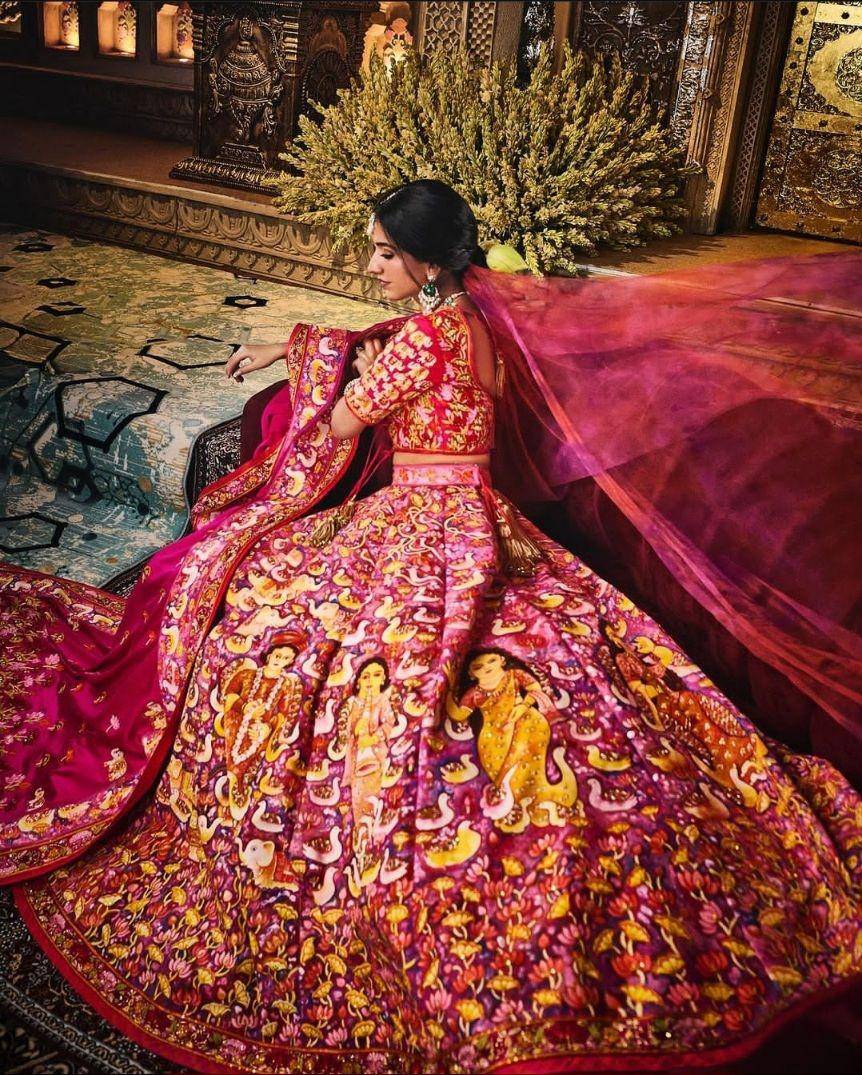 Baju pernikahan Radhika Merchant (instagram.com/rheakapoor)