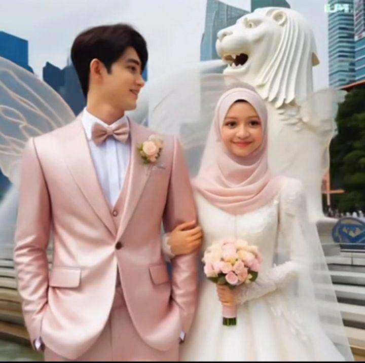 potret pernikahan Jirayut dan Halda dalam bentuk animasi (instagram.com/jirayutdaa4official)