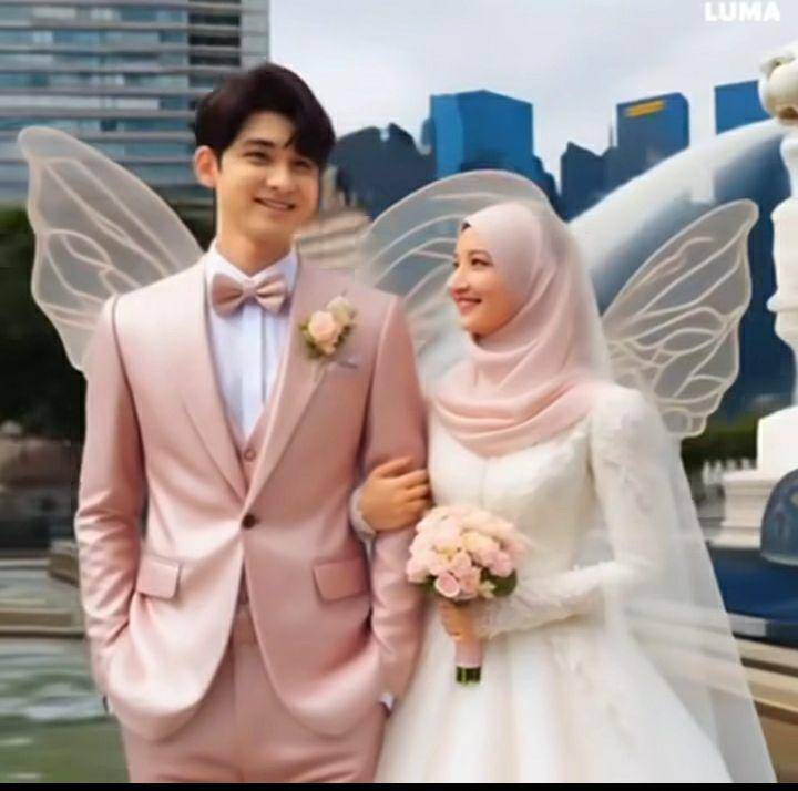 potret pernikahan Jirayut dan Halda dalam bentuk animasi (instagram.com/jirayutdaa4official)