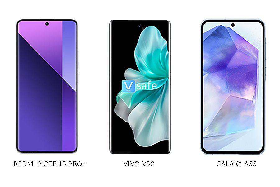 vivo V30 vs Redmi Note 13 Pro+ vs Galaxy A55, Komparasi HP Rp6 Jutaan