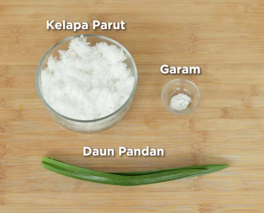 ilustrasi beberapa bahan untuk membuat kue klepon khas Jawa (YouTube.com/Devina Hermawan)