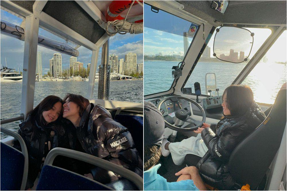 9 Potret Gisel dan Gempi Naik Aquaduck Sunshine Coast, Seru!