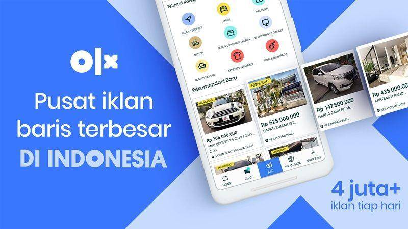 tampilan aplikasi OLX (dok. Google Play Store)